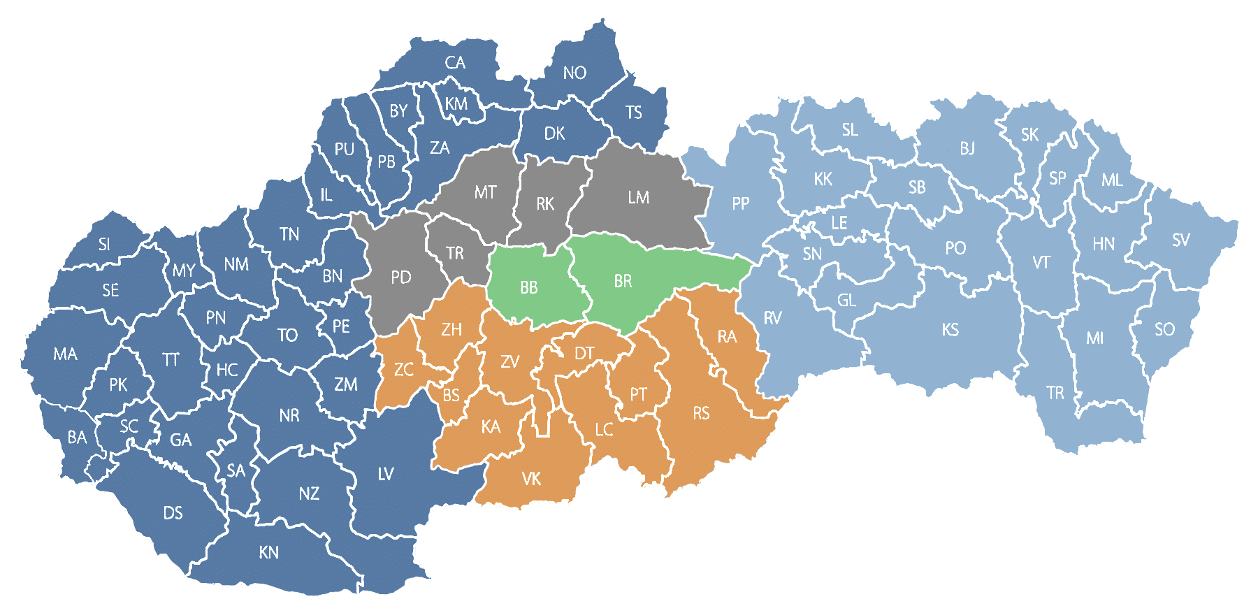ibv - mapa slovensko - Kontakt